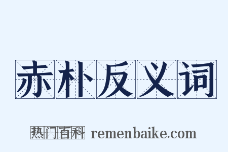 赤朴反义词是什么意思的图片